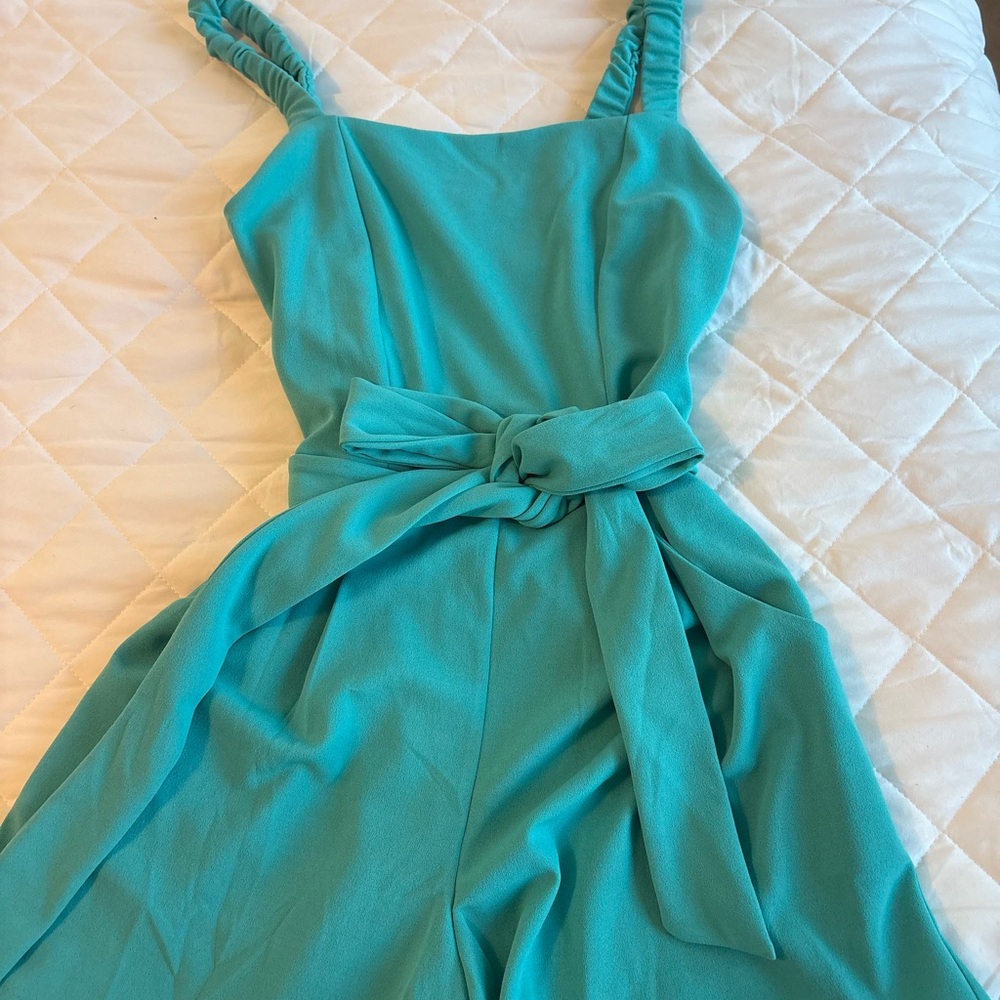 Teal Romper with Bow